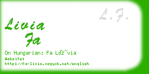 livia fa business card